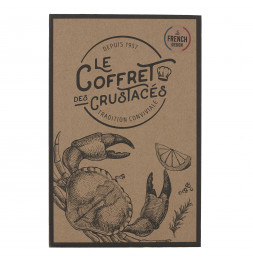 Coffret crustacés - Pique fourchette et pince - Bois