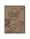 Coffret huitres - Couteau et fourchette - L 20 x l 18 cm - Bois