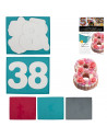 Coffret Number cake - Silicone - L 41 x 41 cm x l 35 cm - Bleu