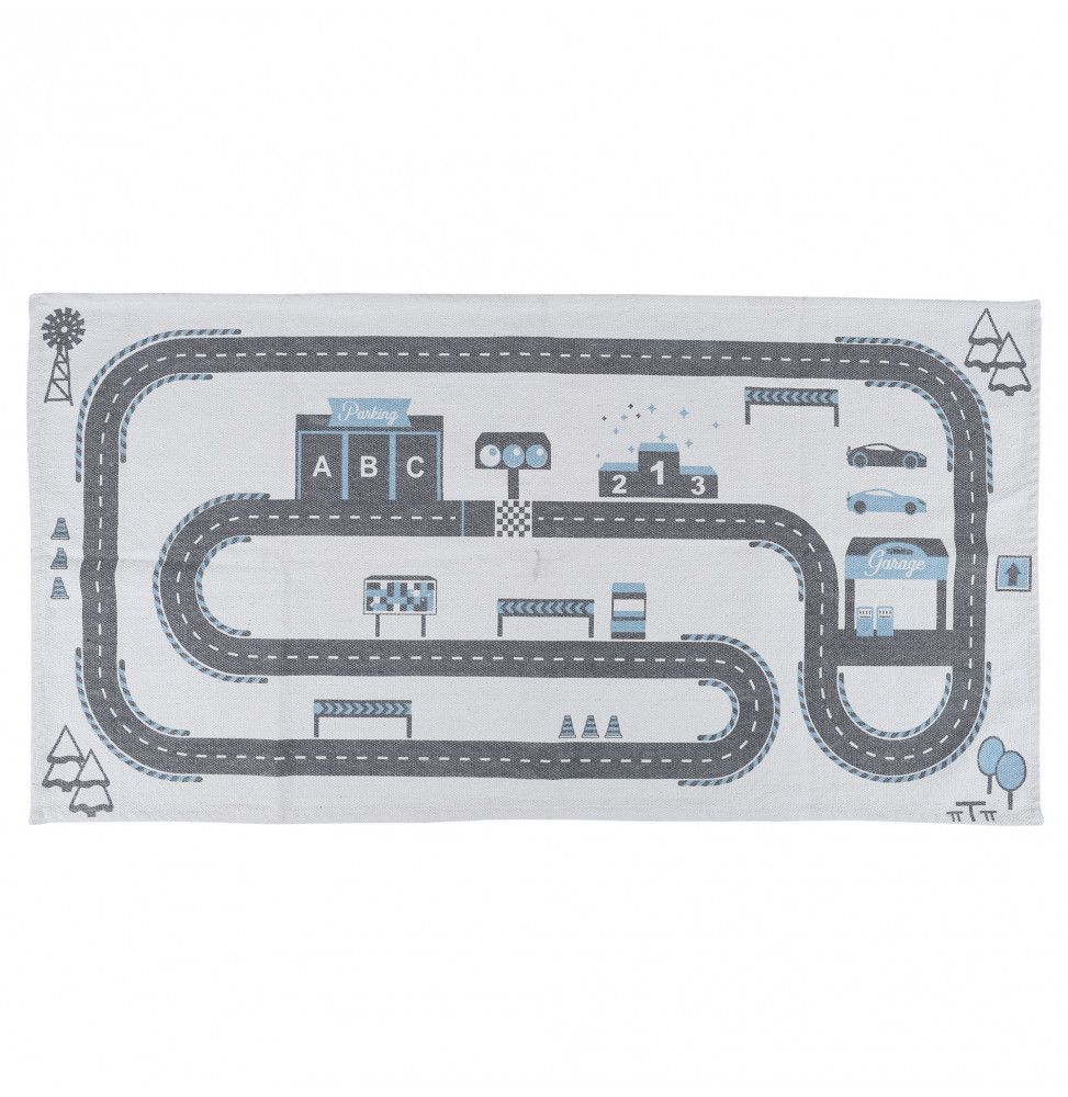 Tapis circuit de course - 140 x 70 cm - Gris