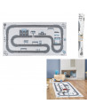 Tapis circuit de course - 140 x 70 cm - Gris