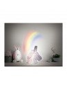 Veilleuse Licorne - Projection murale - L 14 cm x l 4,3 cm x H 15,5 cm - Blanc