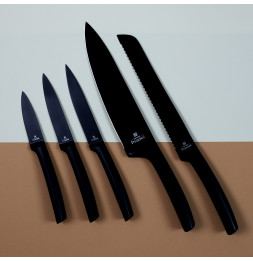Couteau de cuisine - L 20 cm - Noir