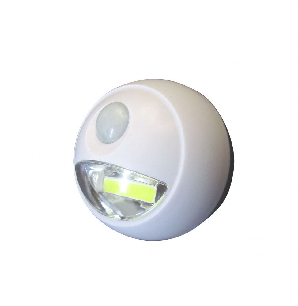 Détecteur de mouvement - 100 Lumens - L 8 cm x l 3,2 cm - Blanc