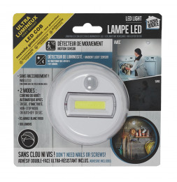 Détecteur de mouvement - 100 Lumens - L 8 cm x l 3,2 cm - Blanc