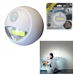 Détecteur de mouvement - 100 Lumens - L 8 cm x l 3,2 cm - Blanc