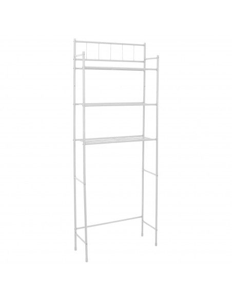 Etagère de rangement WC - L 60 x l 23 x H 160 cm - Blanc