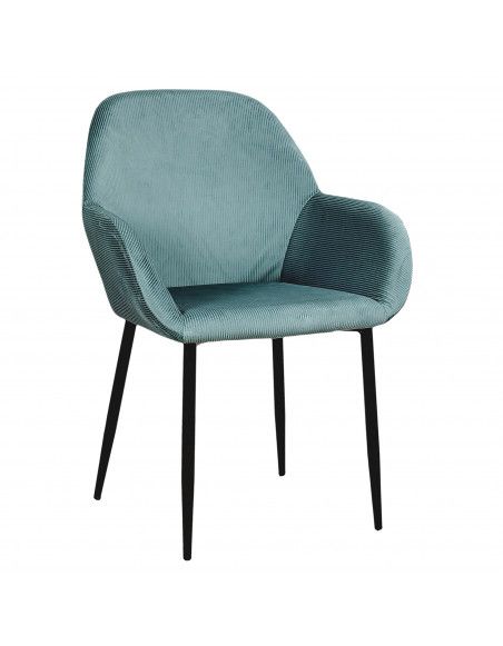 Fauteuil - L 55.7 cm x l 5.2 cm x H 85 cm - Giulia - Bleu