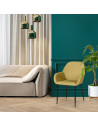 Fauteuil - L 55.7 cm x l 59.2 cm x H 85 cm - Giulia - Jaune moutarde