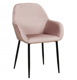 Fauteuil - L 55.7 cm x l 59.2 cm x H 85 cm - Giulia - Rose