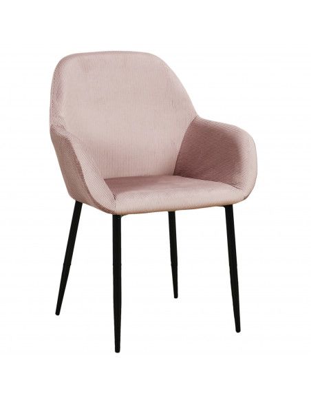 Fauteuil - L 55.7 cm x l 59.2 cm x H 85 cm - Giulia - Rose