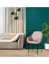 Fauteuil - L 55.7 cm x l 59.2 cm x H 85 cm - Giulia - Rose