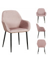 Fauteuil - L 55.7 cm x l 59.2 cm x H 85 cm - Giulia - Rose