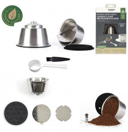 Capsule à café réutilisable en acier - Compatible Dolce gusto