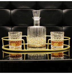 Coffret de 4 verres à whisky - L 21,7 cm x l 9 cm x H 25 cm