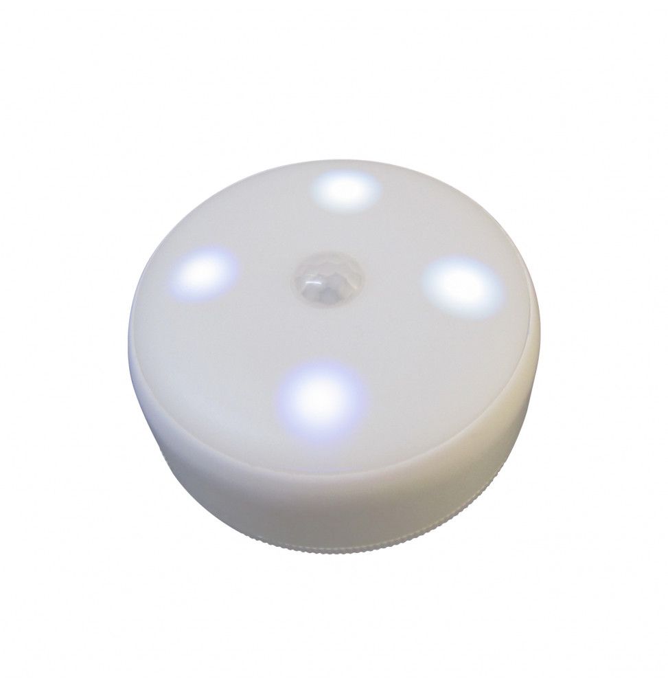 Détecteur de mouvement - 4 LED - L 7 cm x H 2,8 - Blanc