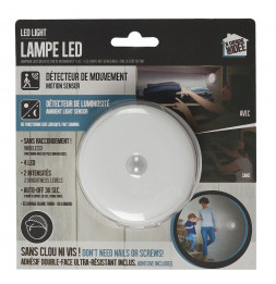 Détecteur de mouvement - 4 LED - L 7 cm x H 2,8 - Blanc