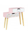 Table de chevet - Liberty - L 54,5 cm x l 21.5 cm x H 51 cm - Rose