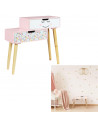 Table de chevet - Liberty - L 54,5 cm x l 21.5 cm x H 51 cm - Rose