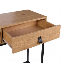 Console en bois - L 100 x l 35 cm - Noir