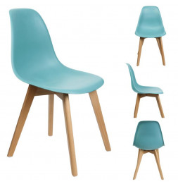 Chaise scandinave - L 46,2 x l 52 cm - Turquoise