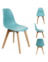 Chaise scandinave - L 46,2 x l 52 cm - Turquoise