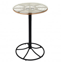 Table haute - L 65 x l 65 cm - Verre