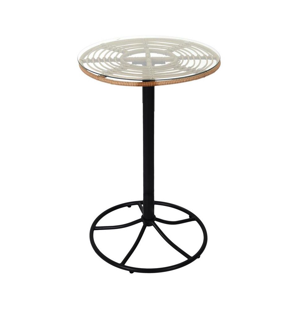 Table haute - L 65 x l 65 cm - Verre