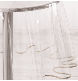 Nappe cristal ronde en PVC Biais - D 180 cm - Taupe