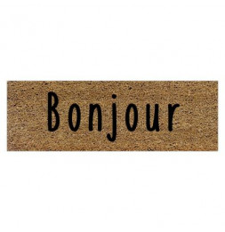 Paillasson rectangulaire - L 40 x H 60 cm - Bonjour