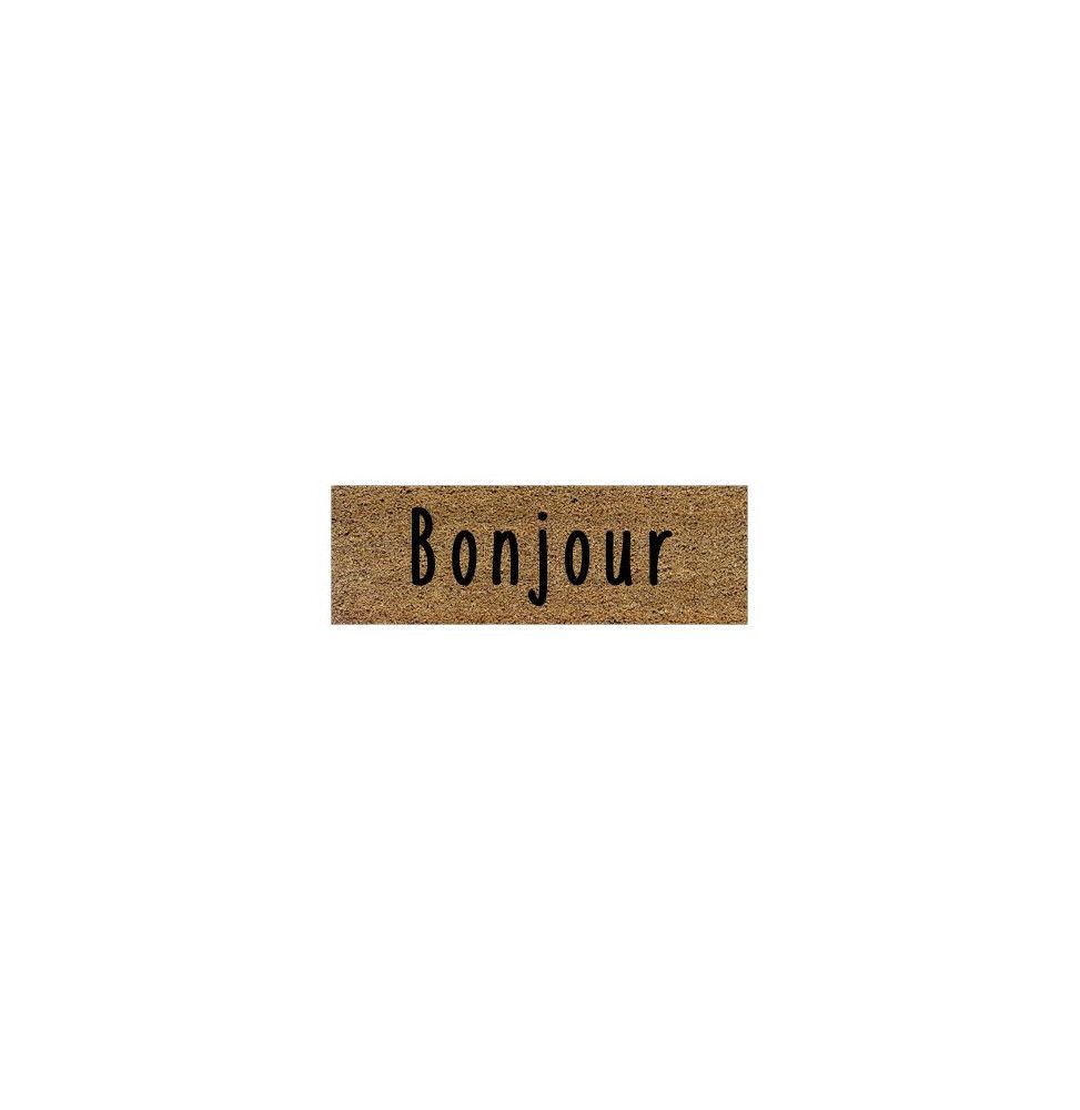 Paillasson rectangulaire - L 40 x H 60 cm - Bonjour