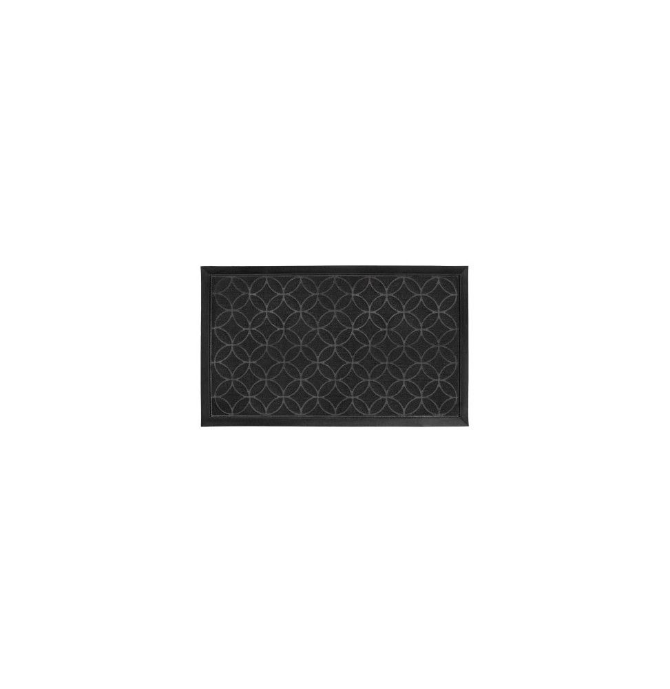 Tapis rectangulaire - L 75 x 45 cm - PVC - Emilio Noir