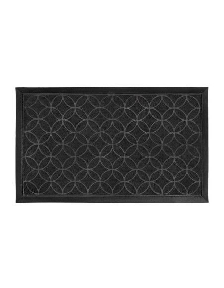 Tapis rectangulaire - L 75 x 45 cm - PVC - Emilio Noir