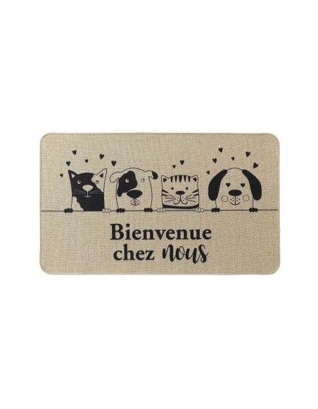 Tapis rectangulaire tissé - L 75 x 45 cm - Zamis