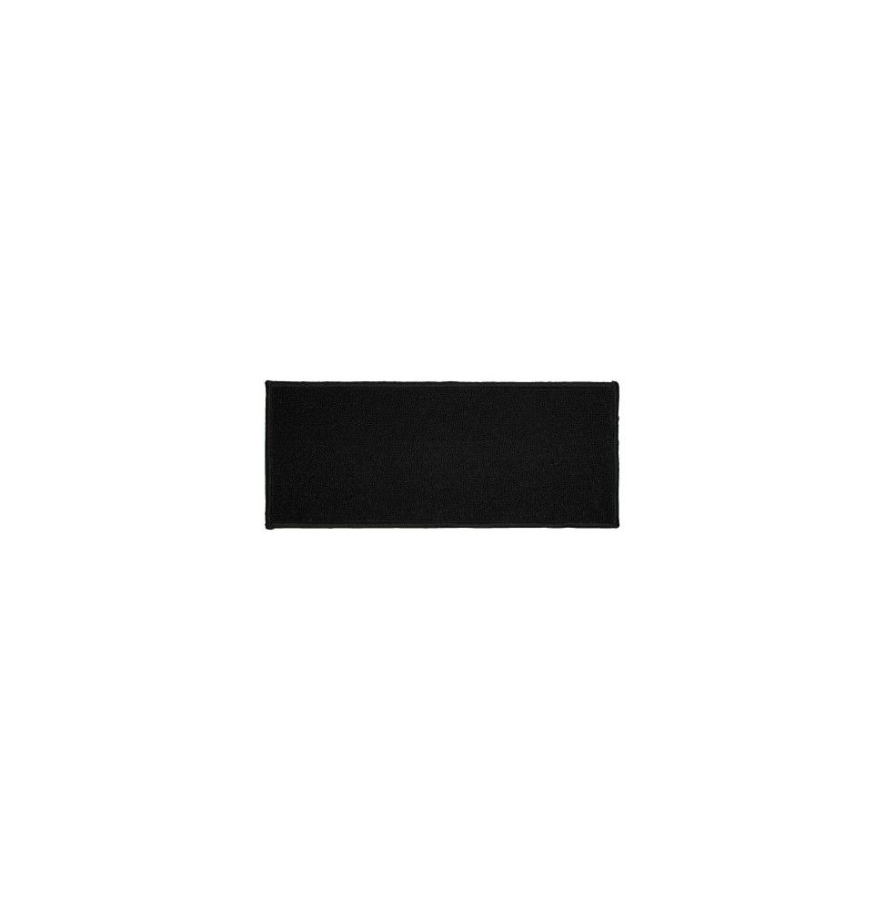 Tapis rectangulaire uni - L 120 x 50 - Noir