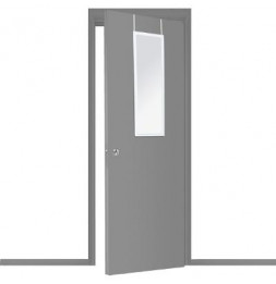 Miroir de porte en aluminium - L 34 x H 94 cm - Blanc