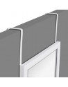 Miroir de porte en aluminium - L 34 x H 94 cm - Blanc