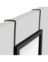 Miroir de porte en aluminium - L 34 x H 94 cm - Noir
