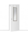 Miroir de porte en bois - L 35 x H 109 cm - Gris