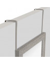 Miroir de porte en bois - L 35 x H 109 cm - Gris