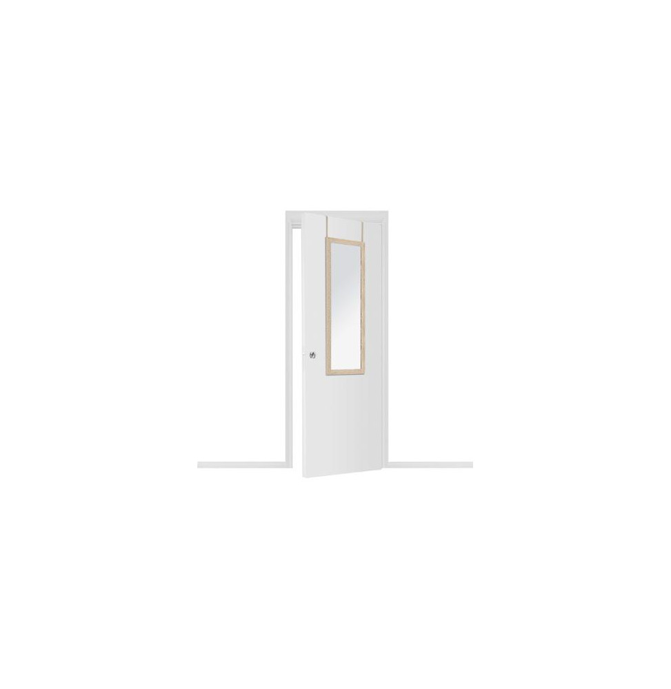 Miroir de porte en bois - L 35 x H 109 cm - Beige