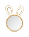 Miroir rond Lapin - L 24 x H 38 cm - Beige