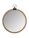 Miroir rond Gousset en bois - D 74 cm - Marron