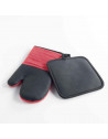 Gant et manique de cuisine - PVC - Chambray Harold - Rouge