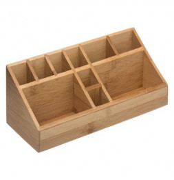 Organisateur à compartiments - L 23 x l 9,5 cm - Bambou