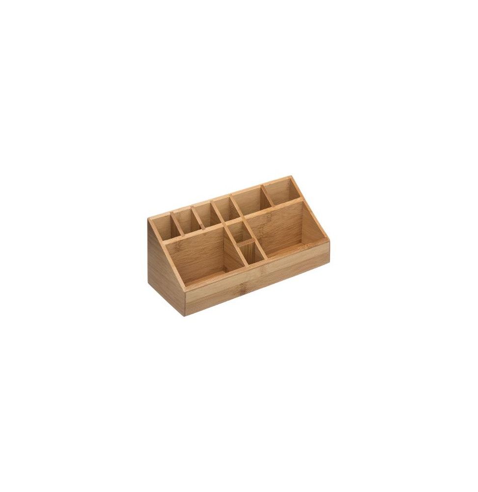 Organisateur à compartiments - L 23 x l 9,5 cm - Bambou