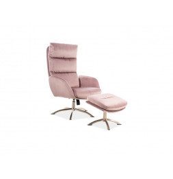 Fauteuil Monroe - L 68 x l 73 cm - Rose