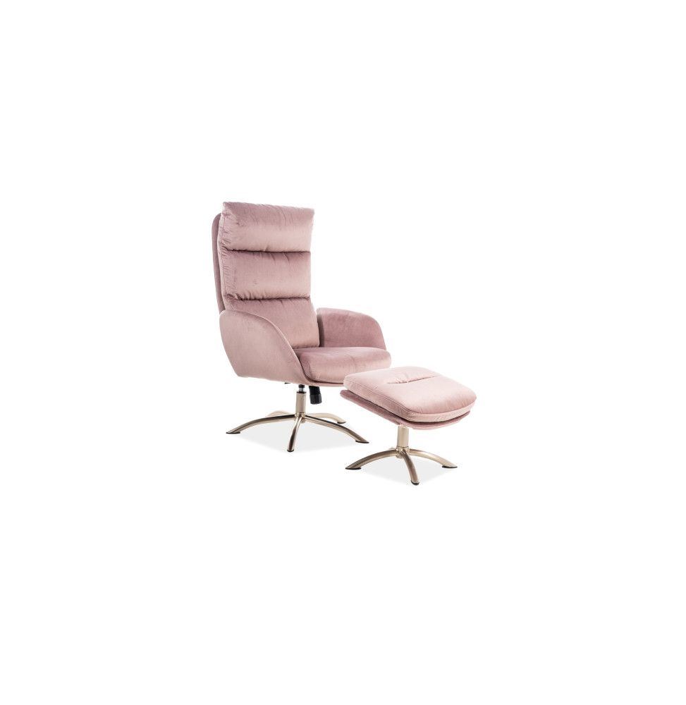 Fauteuil Monroe - L 68 x l 73 cm - Rose