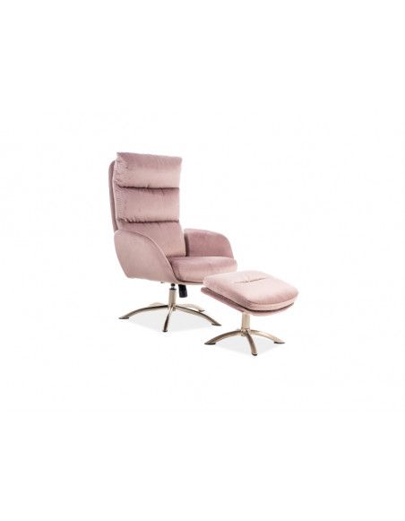 Fauteuil Monroe - L 68 x l 73 cm - Rose