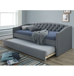 Lit Alessia - L 214 x l 100 cm - Gris